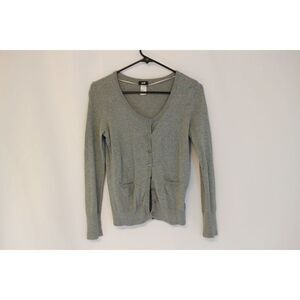 H&M Dark Gray Button Down Cardigan S Sweater
